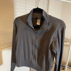 Gray Zip-Up Sweatshirt